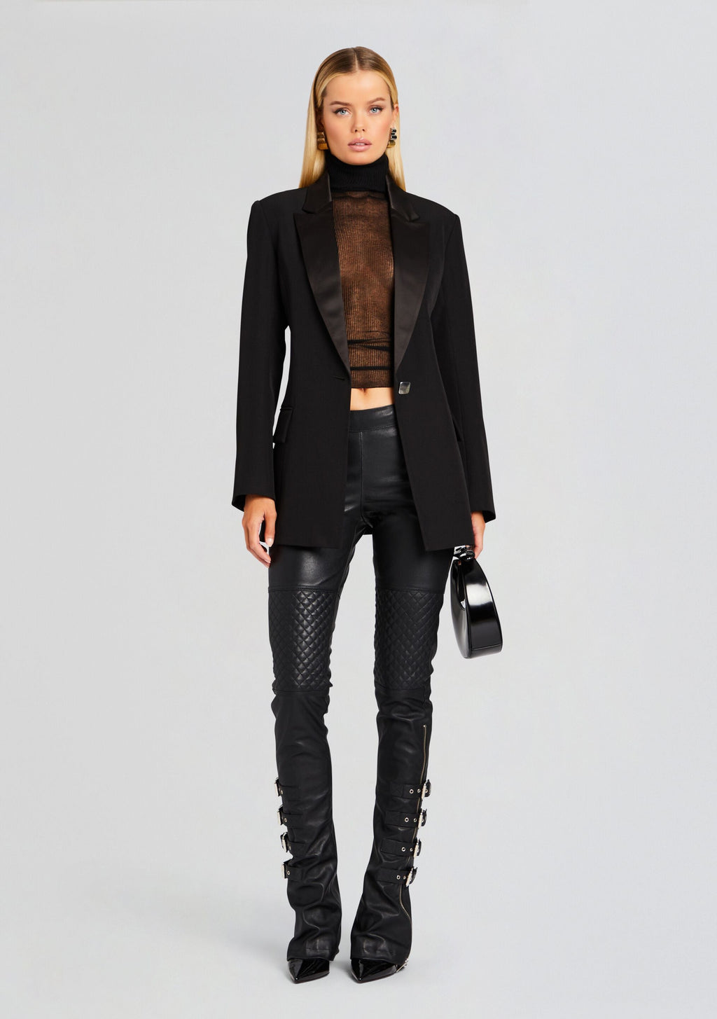 Della Leather Pant by retrofête in Black, product image 5