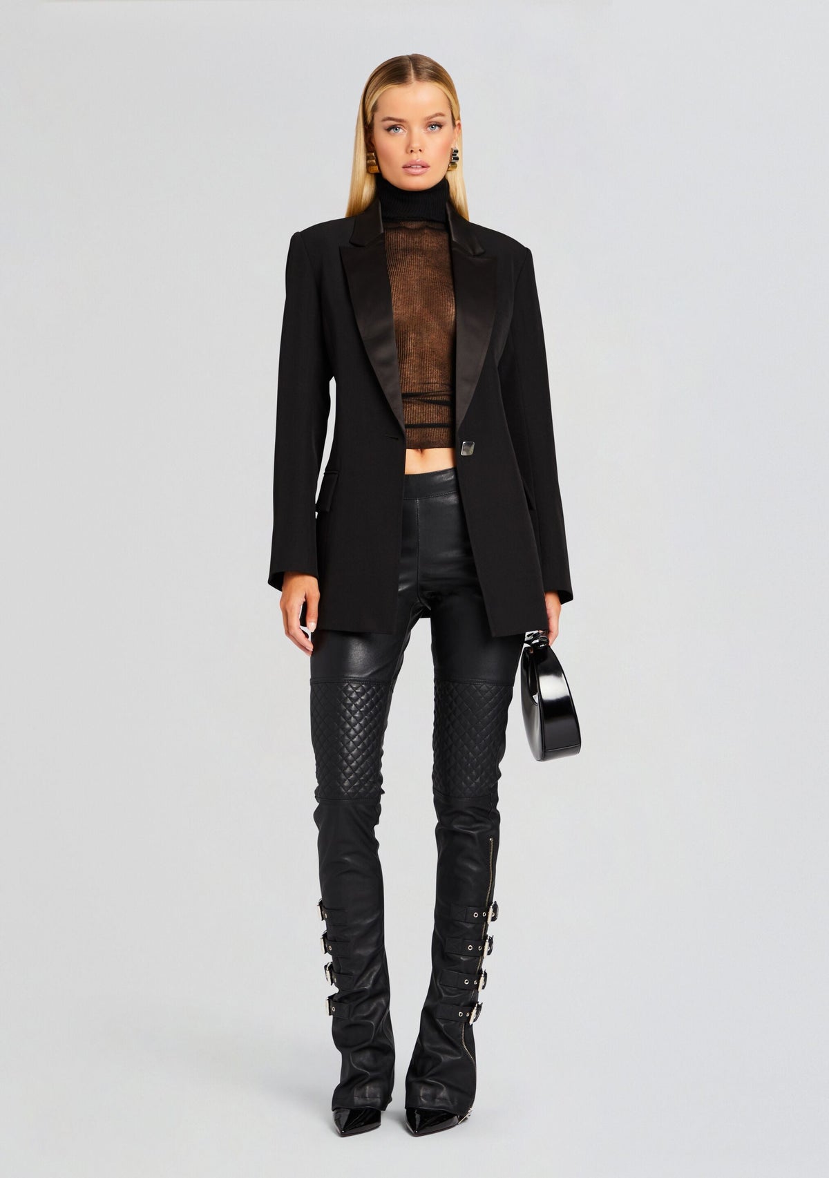 Della Leather Pant by retrofête in Black, product image 5