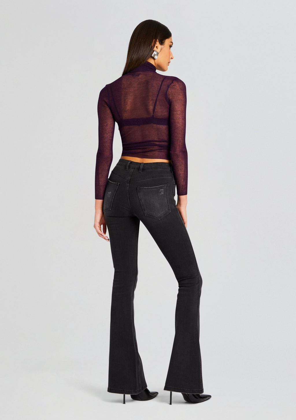 Demi Mid Rise Jean by SEROYA in Midnight Terry, product image 4