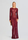 Heidi Sequin Dress by retrofête in Merlot, product image 1