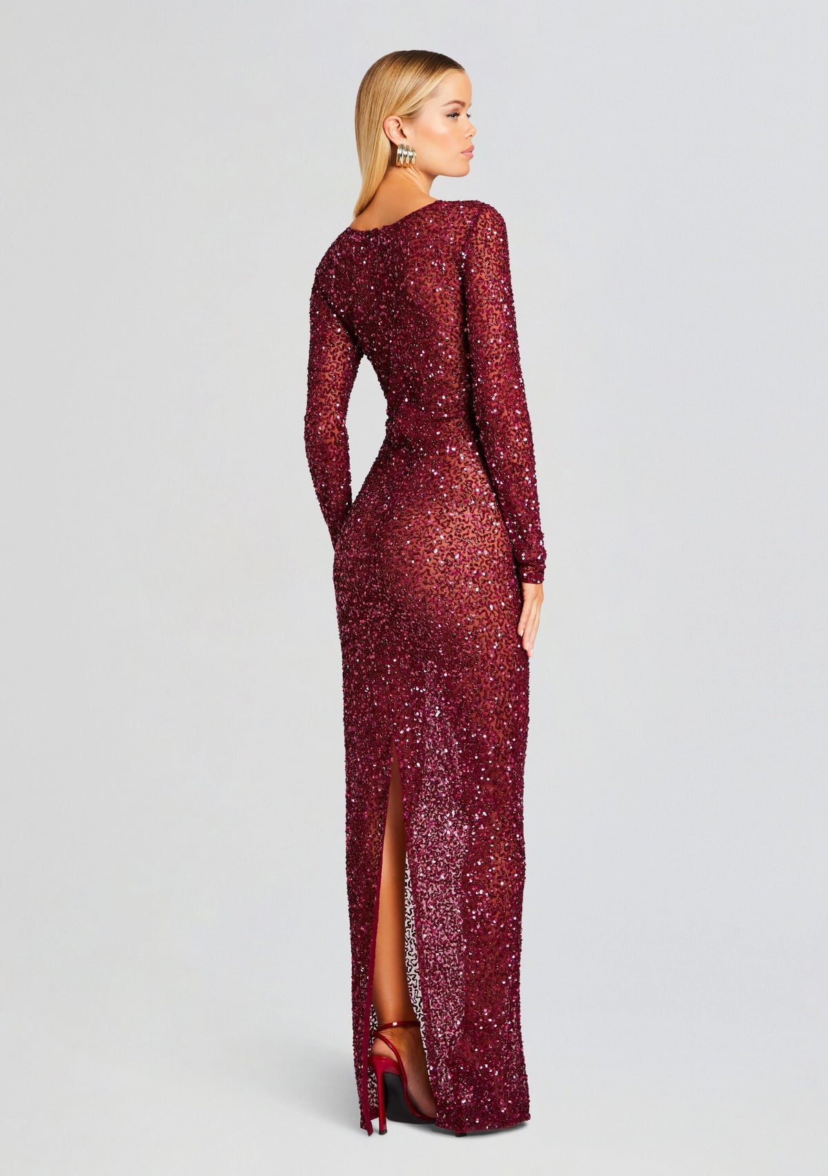 Heidi Sequin Dress by retrofête in Merlot, product image 4