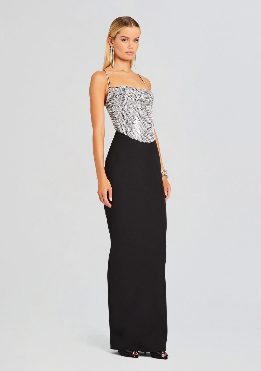Jazlyn Dress by retrofête in Black/Silver, product image 3