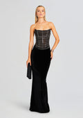 Mariah Embellished Dress by retrofête in Black/Silver, product image 1