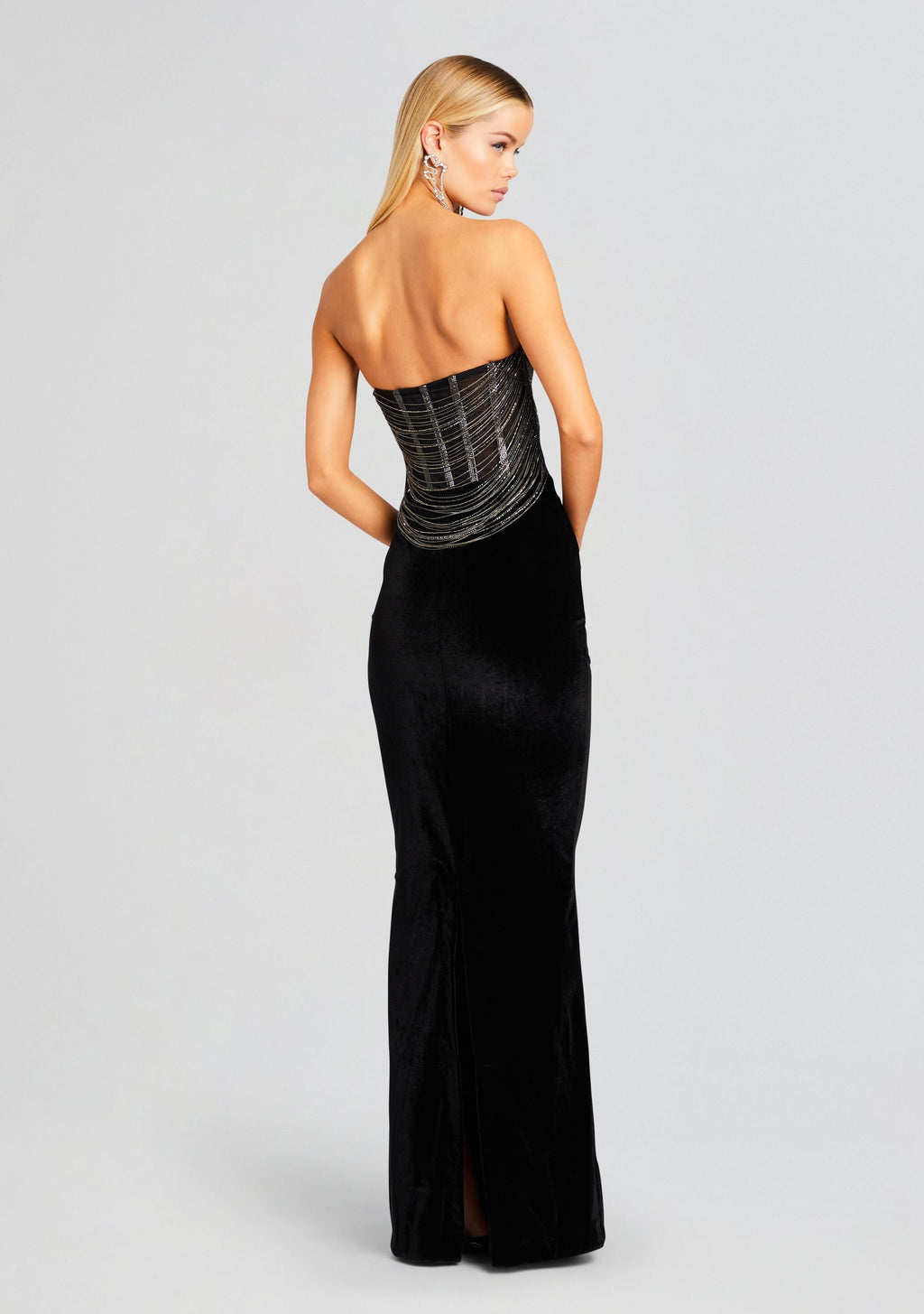 Mariah Embellished Dress by retrofête in Black/Silver, product image 4
