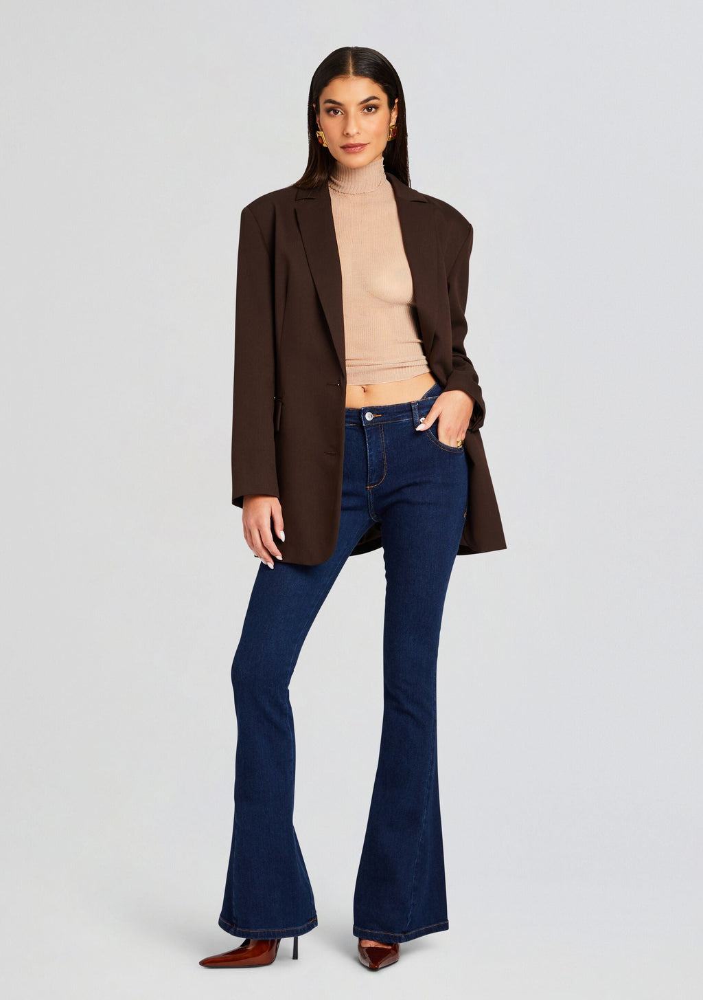 Trisha Flare Pant by SEROYA in Deep Sea, product image 5