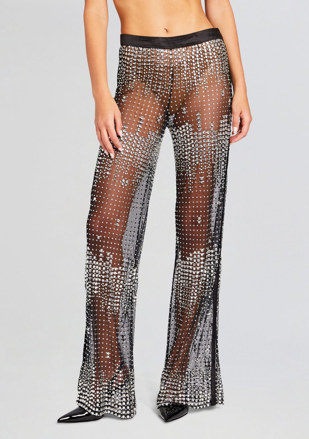Vondra Sequin Pant by retrofête in Black/Silver, product image 1