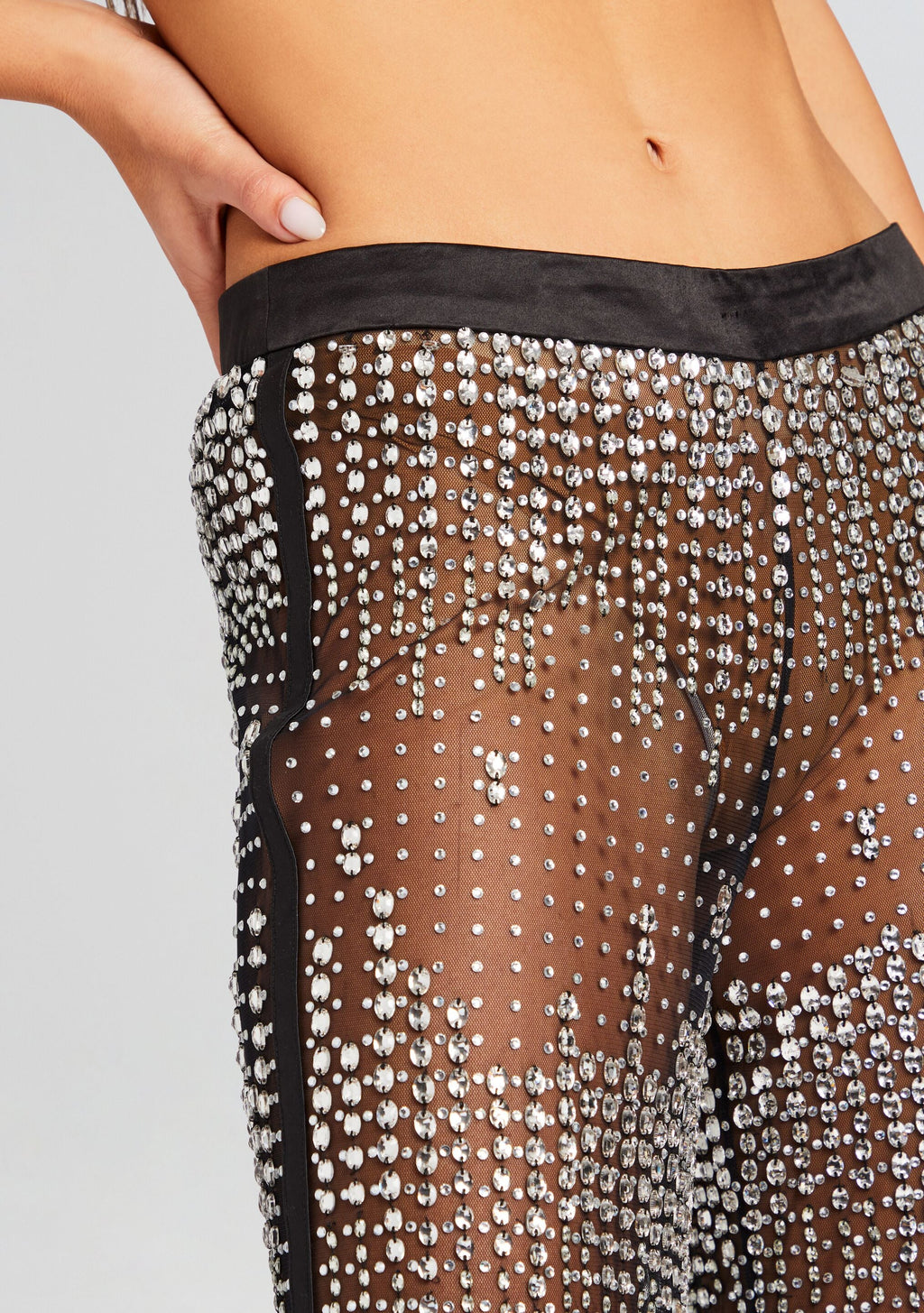 Vondra Sequin Pant by retrofête in Black/Silver, product image 2