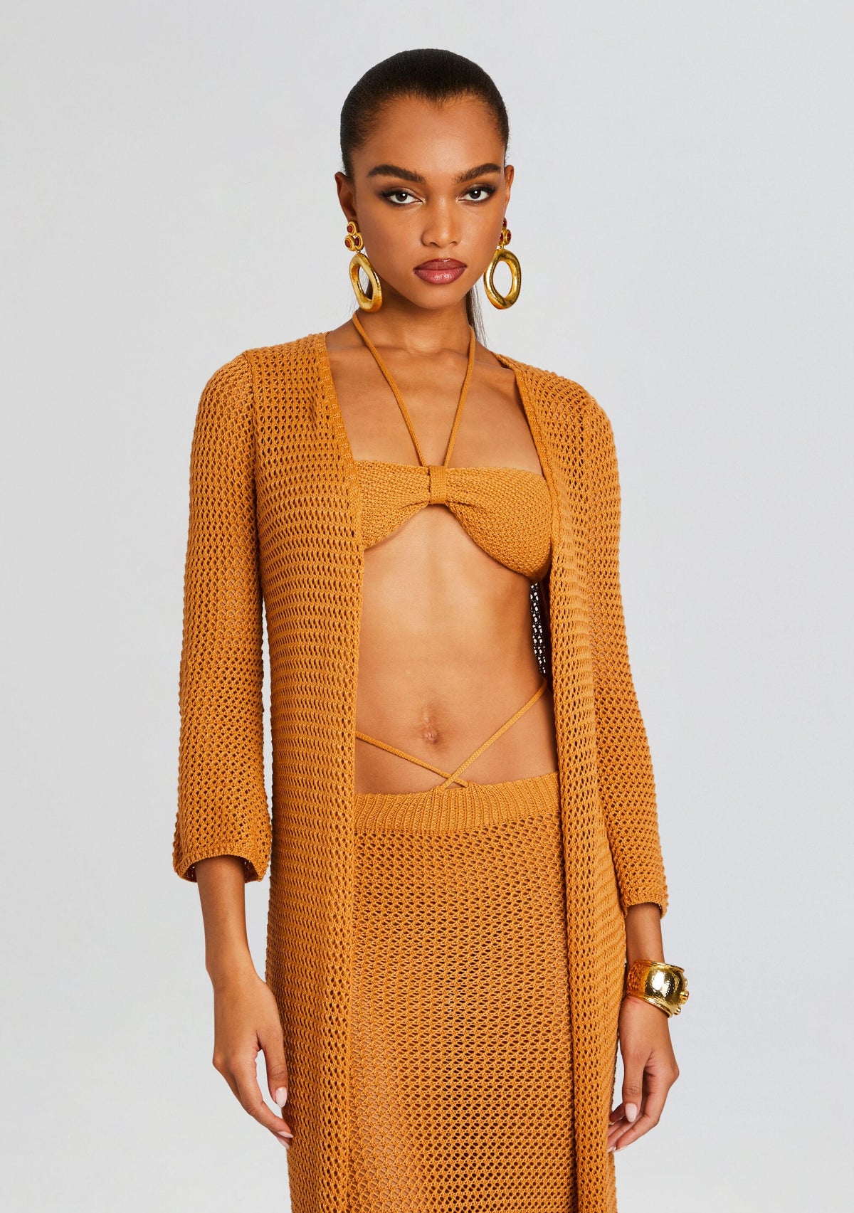 Viola Long Cover Up by Bananhot in Tobacco, product image 2