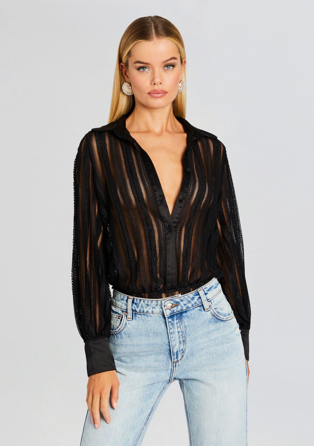 Donney Bodysuit by Charo Ruiz in Black Sham, product image 1