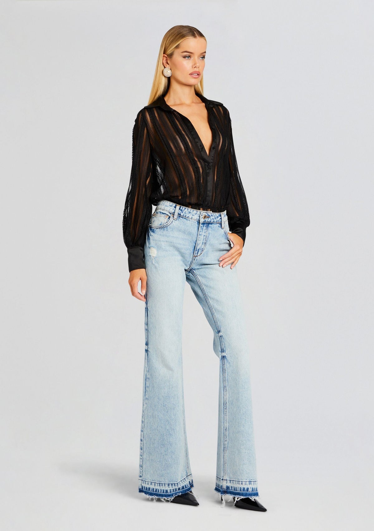 Donney Bodysuit by Charo Ruiz in Black Sham, product image 3