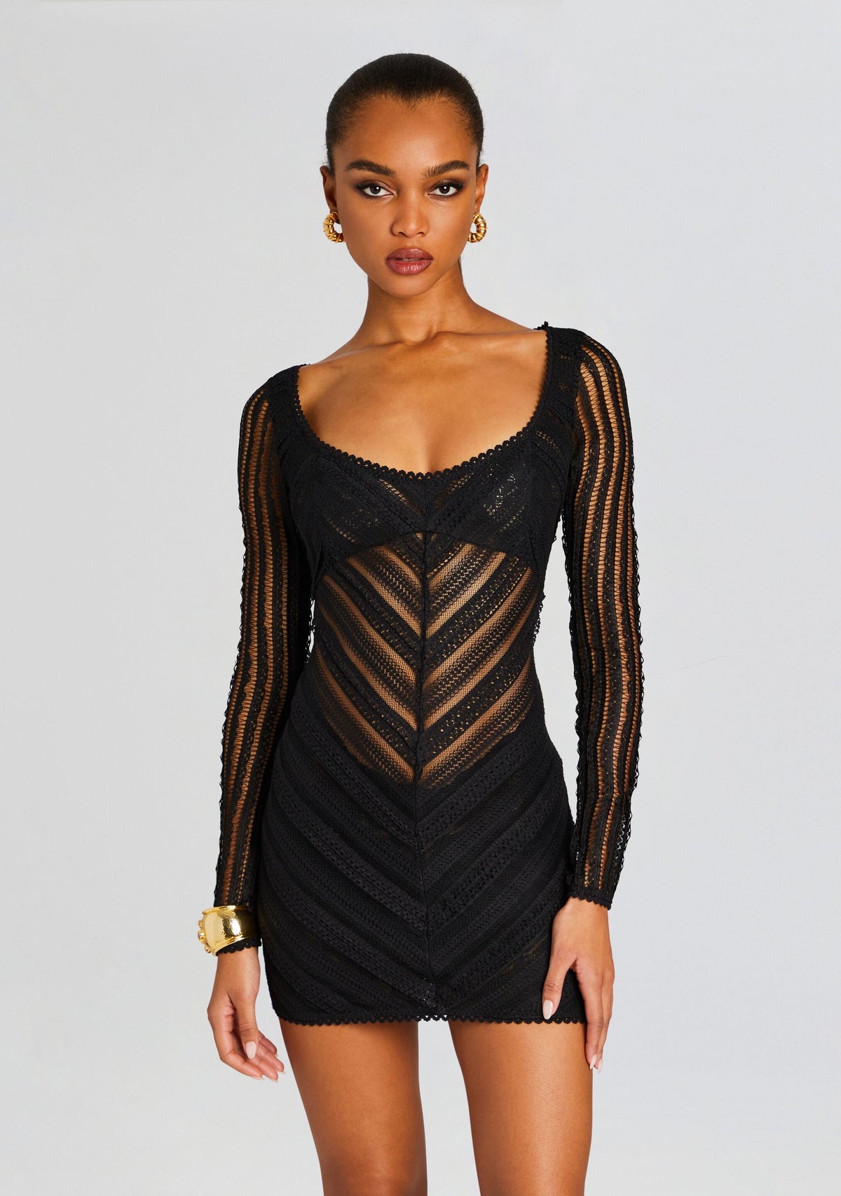 Hadsy Short Dress by Charo Ruiz in Black Sham, product image 2