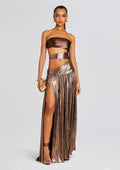 Lia Dress by retrofête in Brown Ombre, product image 1