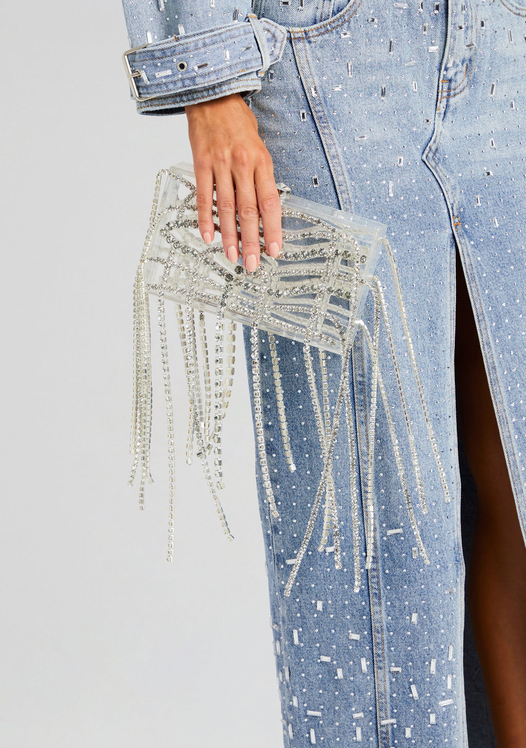 Georgina Crystal Bag by retrofête in Clear/Silver, product image 2