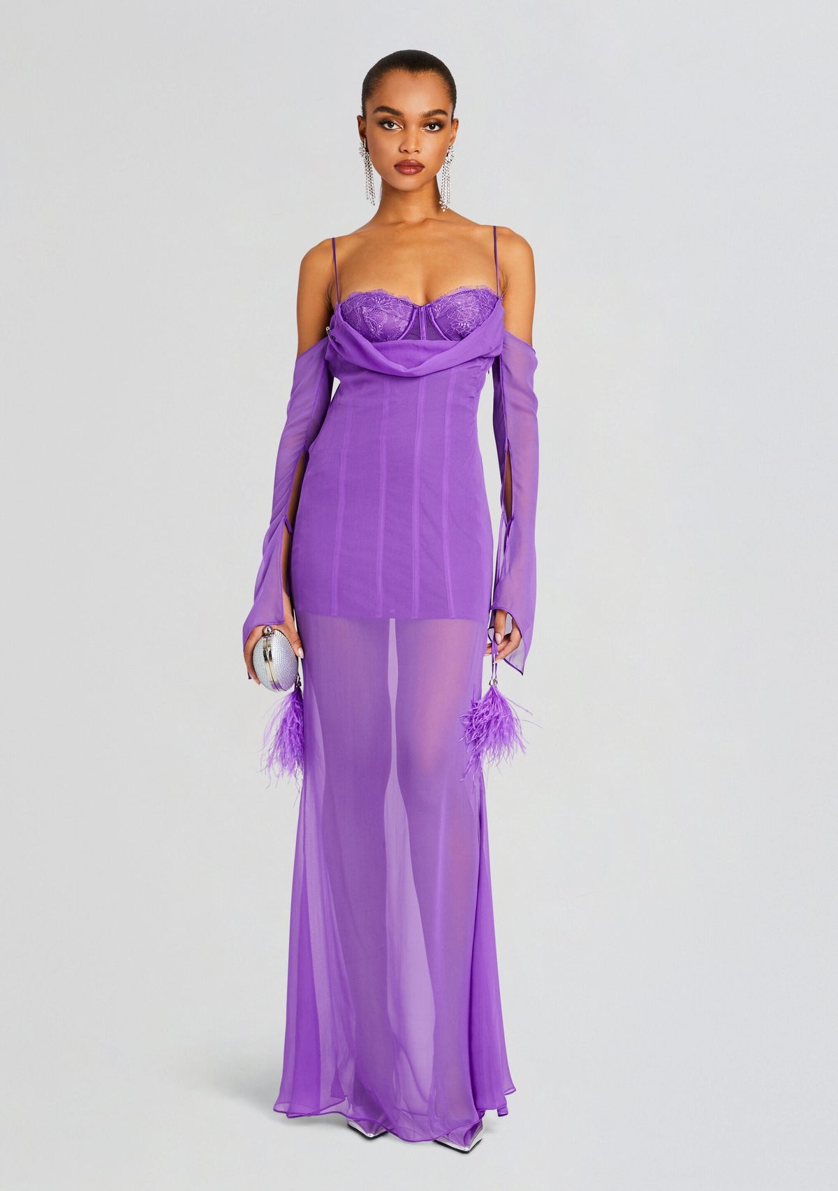 Meredith Dress by retrofête in Amethyst, product image 1