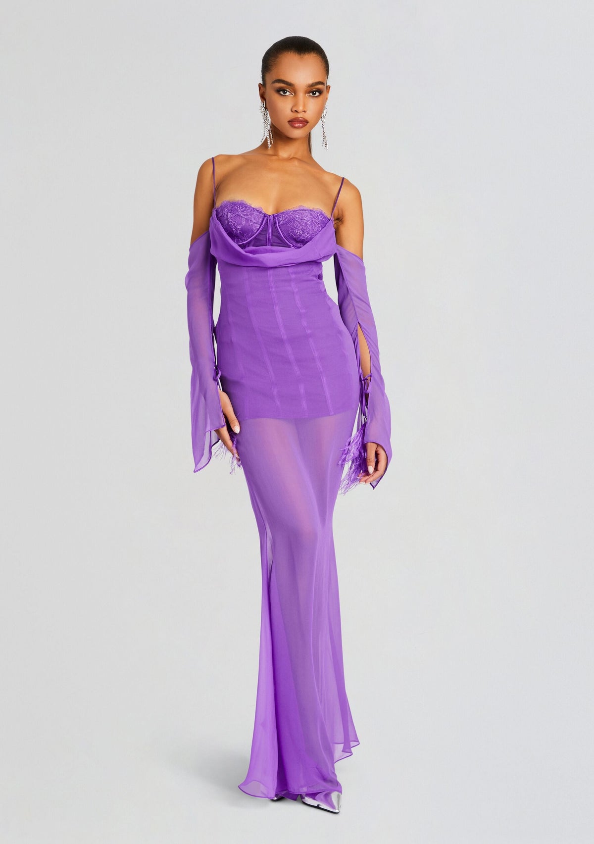 Meredith Dress by retrofête in Amethyst, product image 5