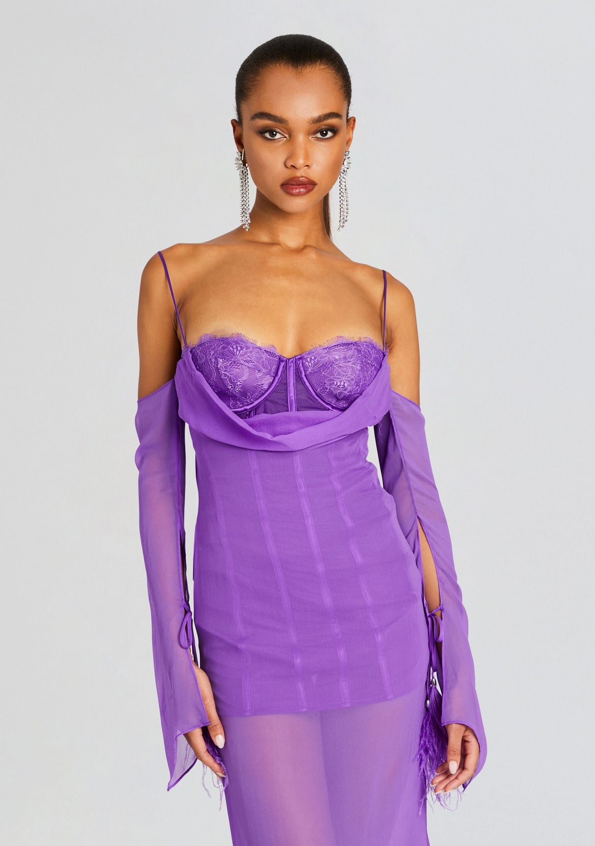 Meredith Dress by retrofête in Amethyst, product image 2