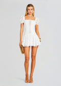 Mexik Short Dress by Charo Ruiz in White Samoa, product image 1