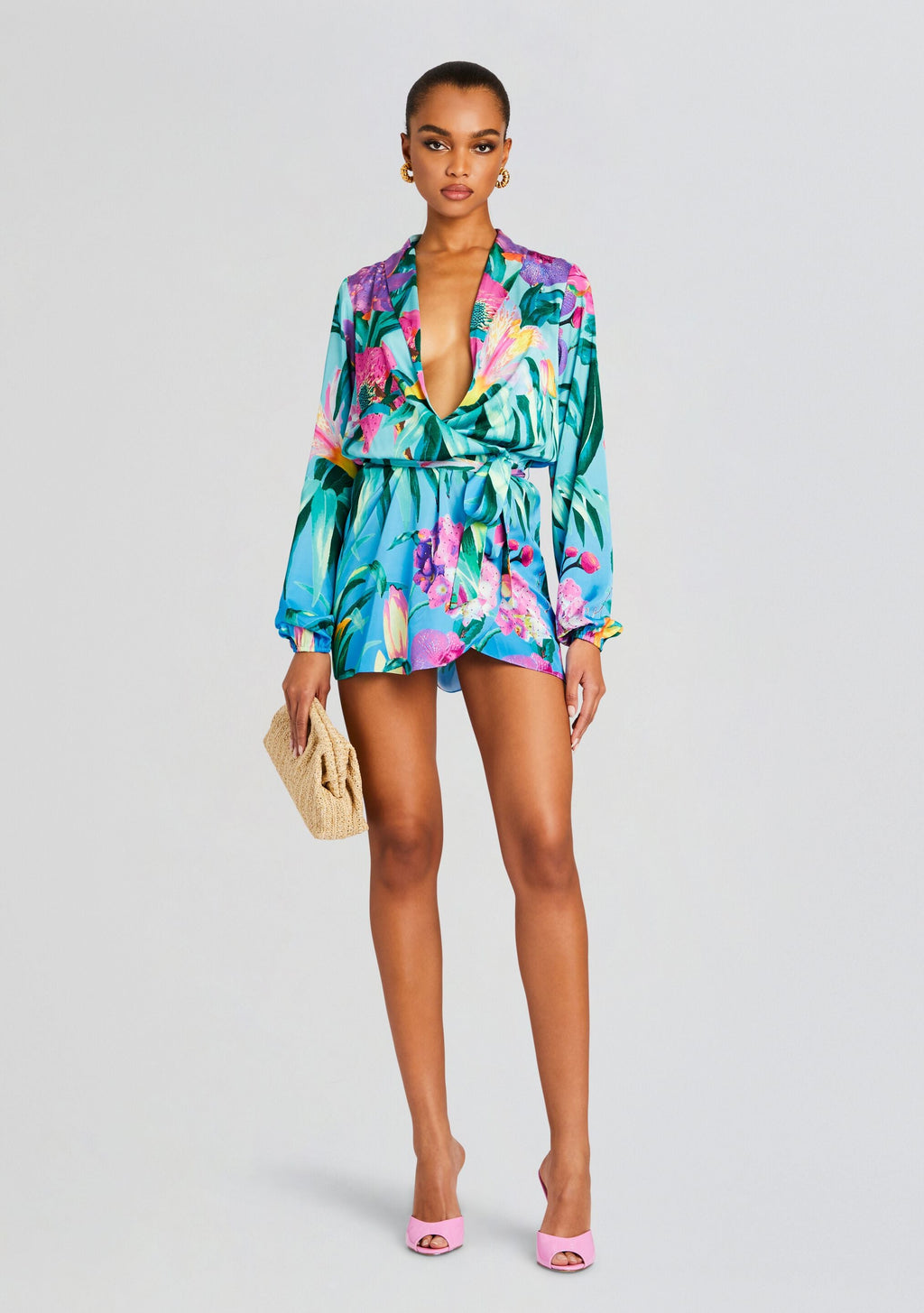 Ocean Mini Dress by Rococo Sand in Turquoise, product image 5