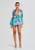 Ocean Mini Dress by Rococo Sand in Turquoise, product image 1