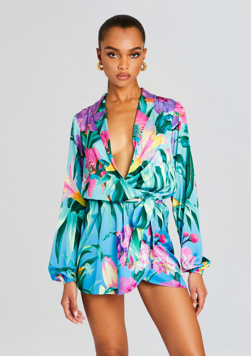 Ocean Mini Dress by Rococo Sand in Turquoise, product image 2