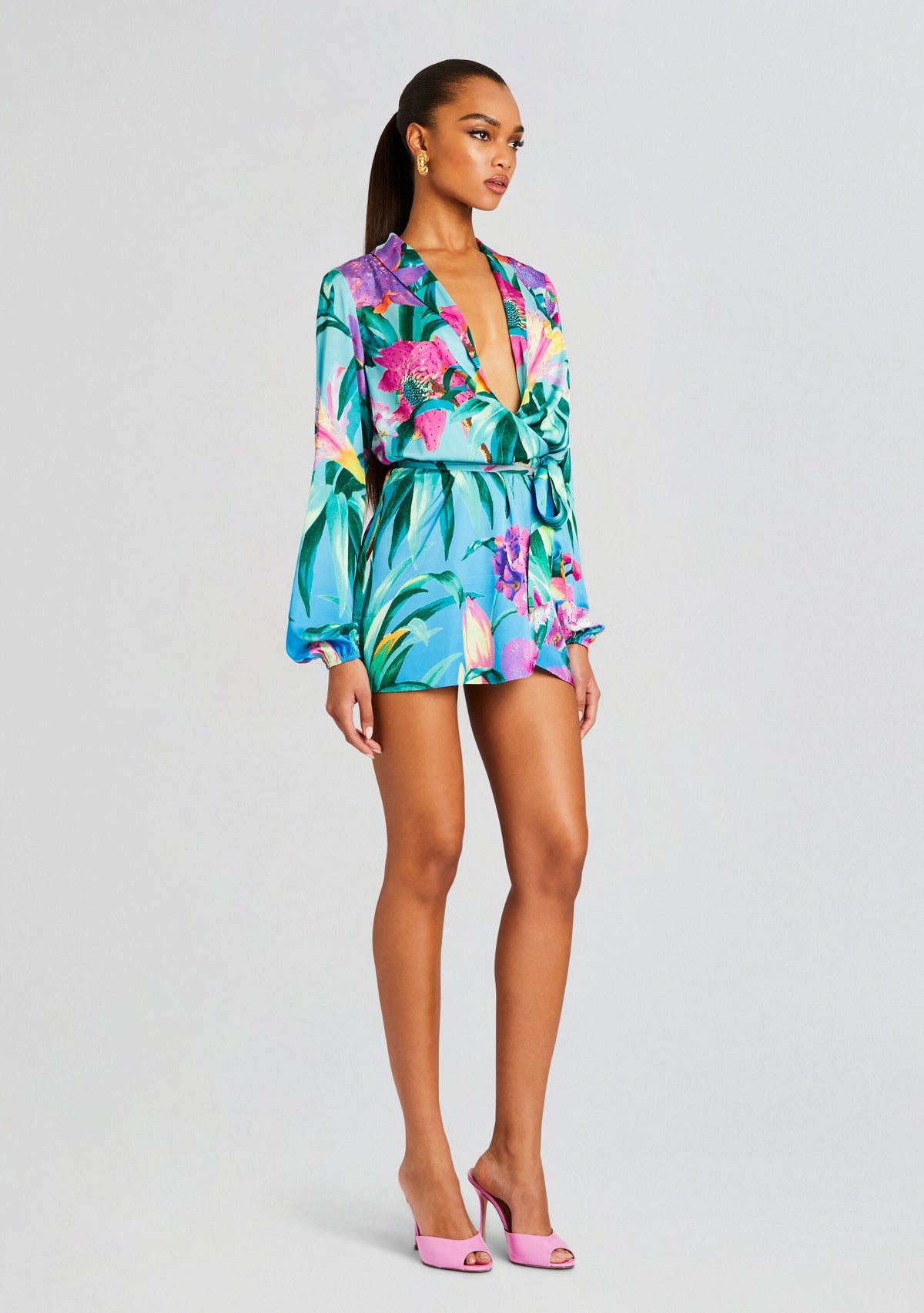 Ocean Mini Dress by Rococo Sand in Turquoise, product image 3