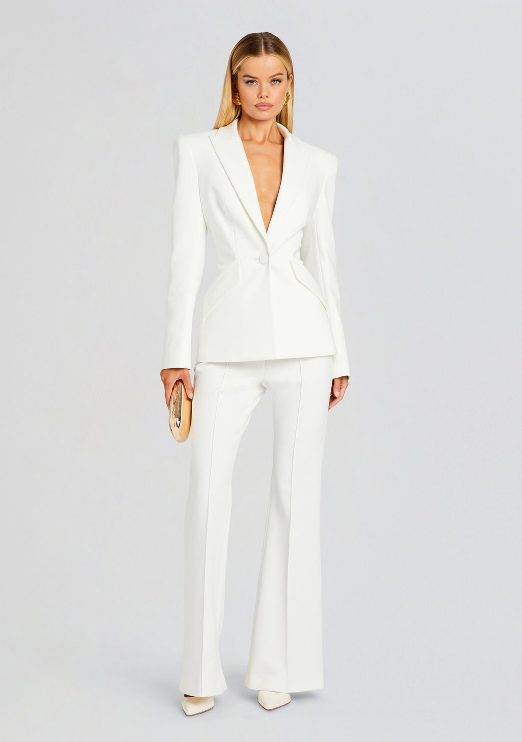 Sloan Structured Blazer by Sans Faff in White, product image 2