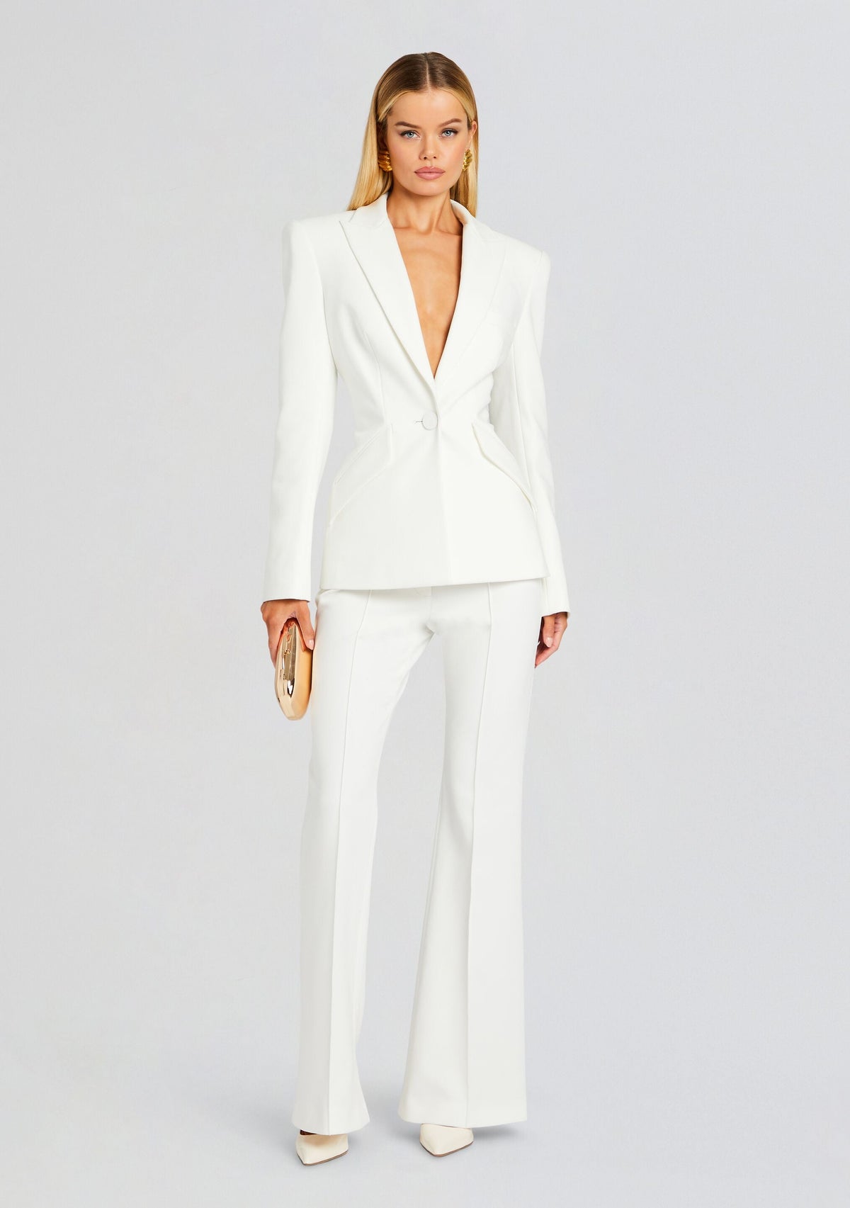 Sloan Structured Blazer by Sans Faff in White, product image 2