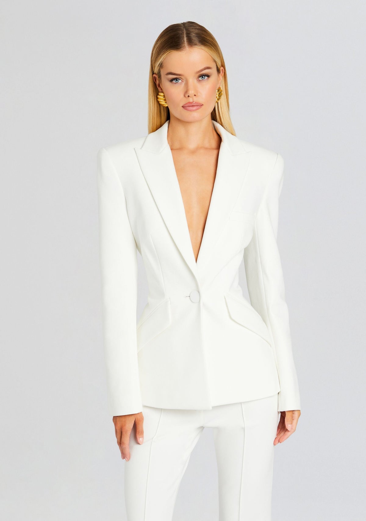 Sloan Structured Blazer by Sans Faff in White, product image 1