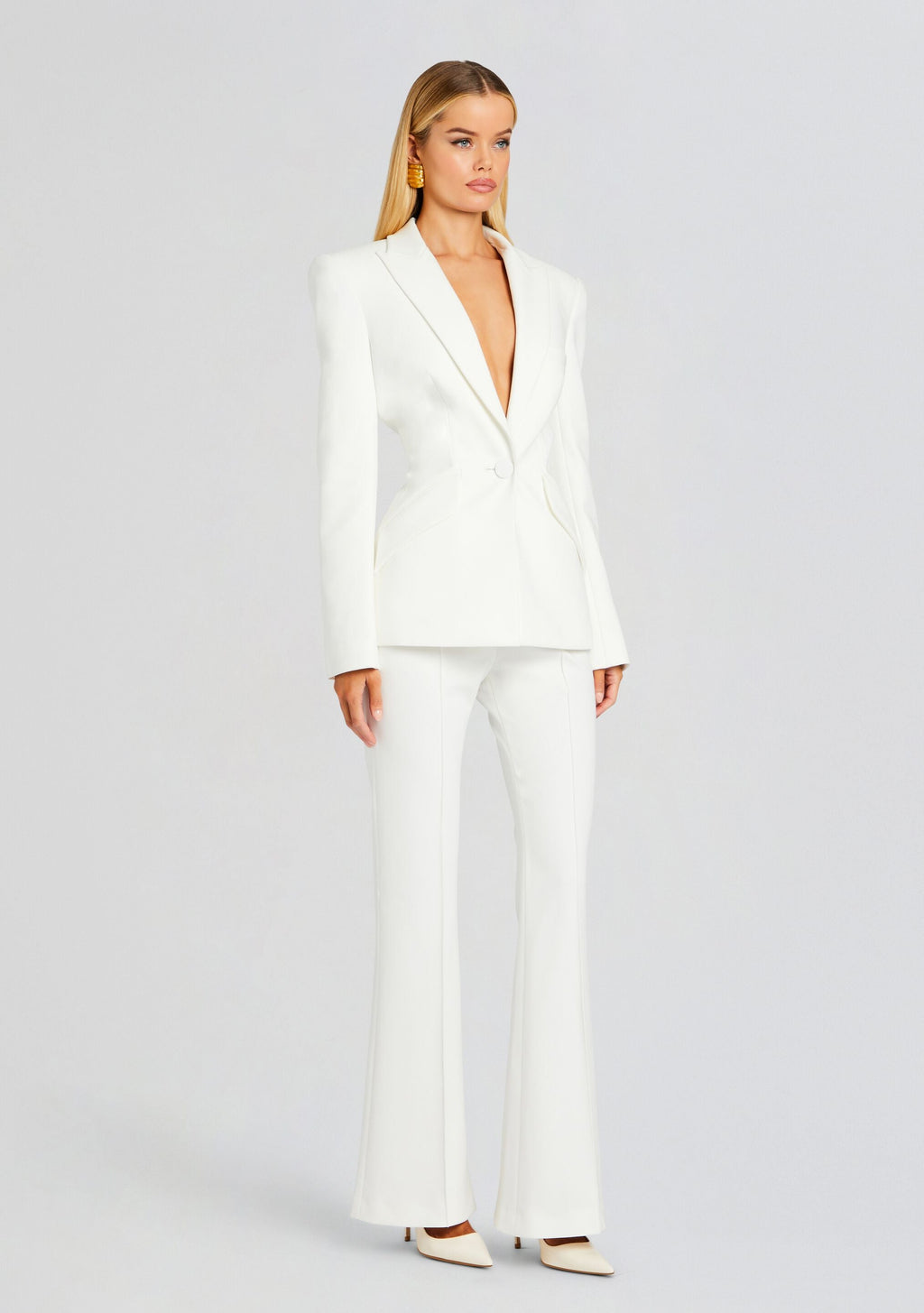 Sloan Structured Blazer by Sans Faff in White, product image 3