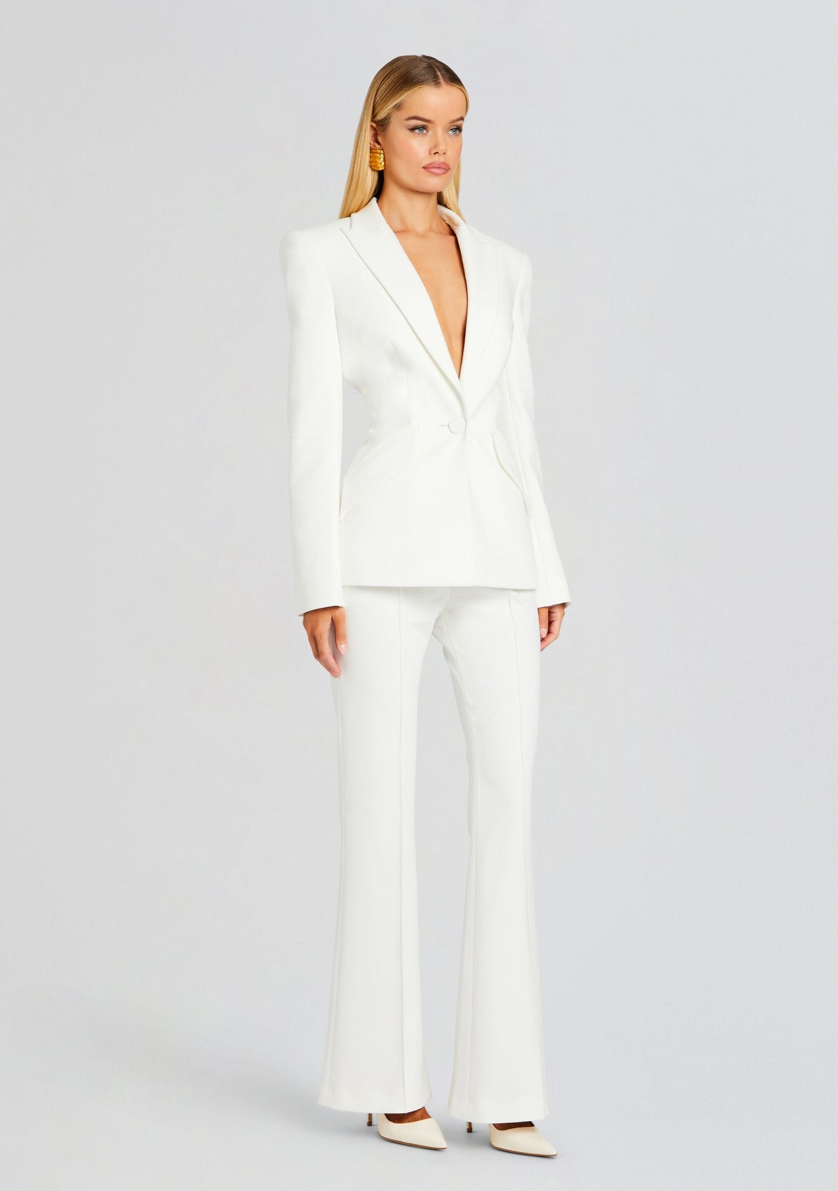 Sloan Structured Blazer by Sans Faff in White, product image 3