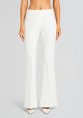 Lizzy Low Rise Flared Trousers by Sans Faff in White, product image 1