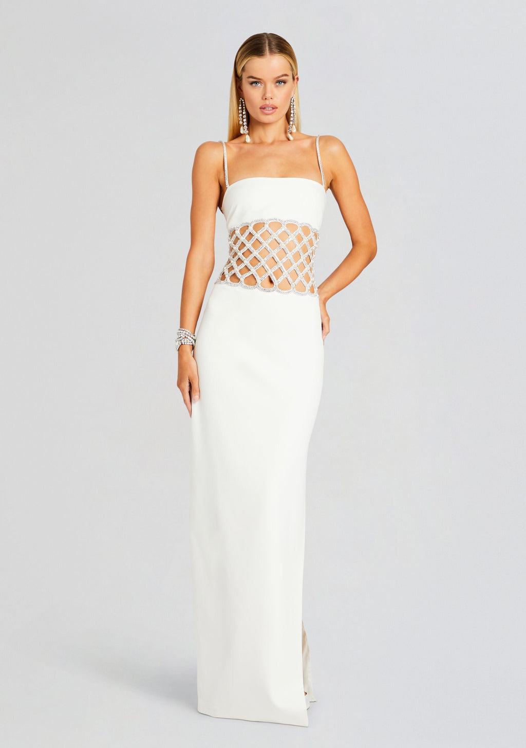 Solene Dress by retrofête in White/Crystal, product image 5