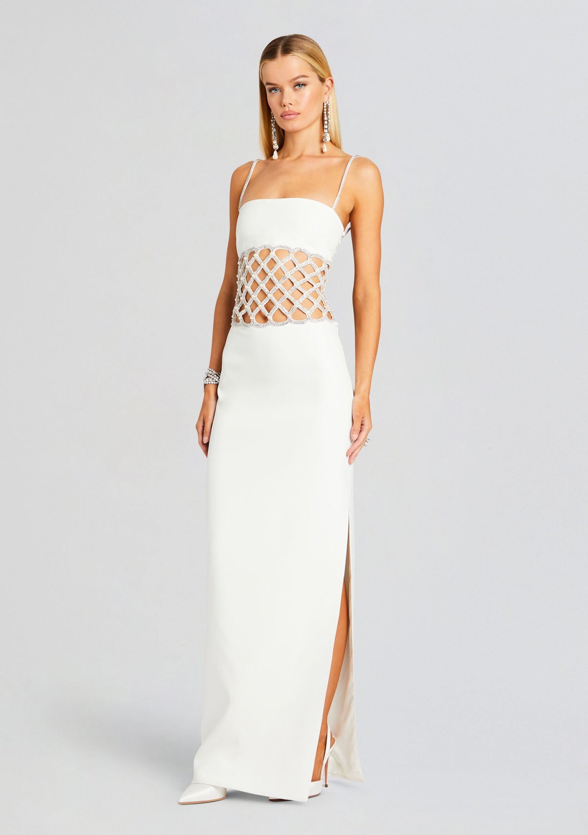 Solene Dress by retrofête in White/Crystal, product image 3