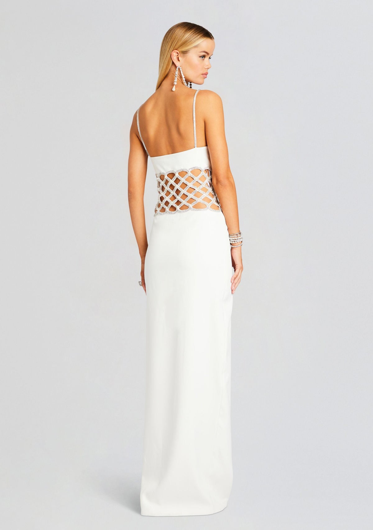 Solene Dress by retrofête in White/Crystal, product image 4