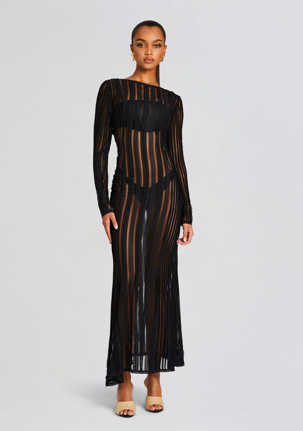 Saley Long Dress by Charo Ruiz in Black Sham, product image 5