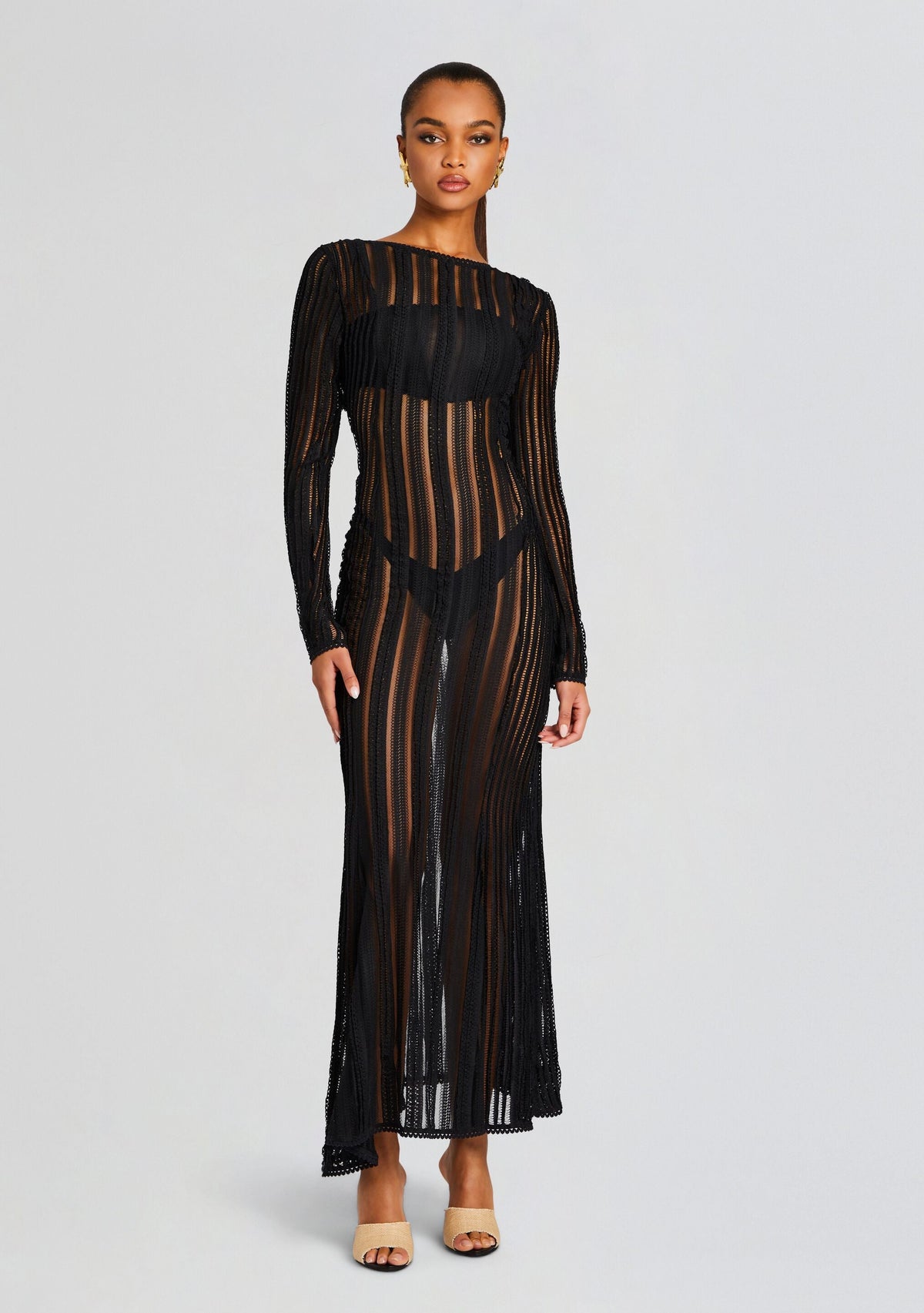 Saley Long Dress by Charo Ruiz in Black Sham, product image 5