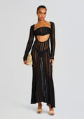 Saley Long Dress by Charo Ruiz in Black Sham, product image 1