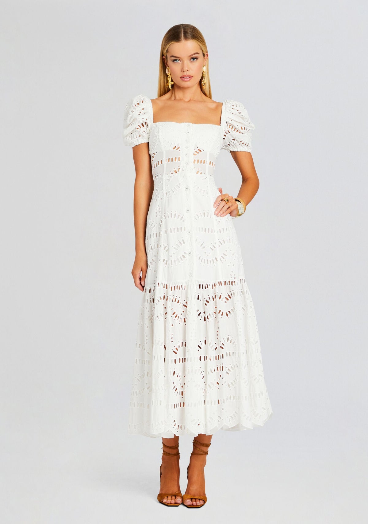 Spiana Long Dress by Charo Ruiz in White Samoa, product image 5