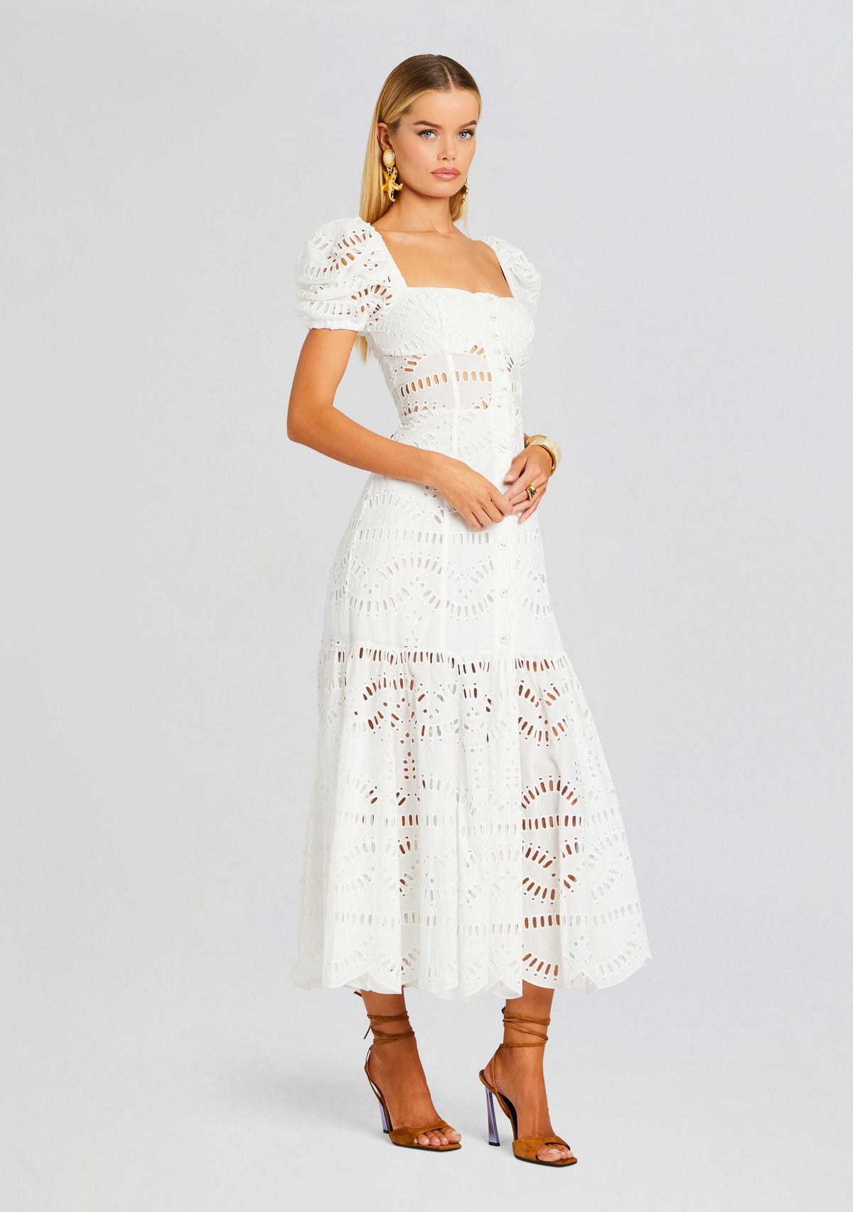 Spiana Long Dress by Charo Ruiz in White Samoa, product image 3
