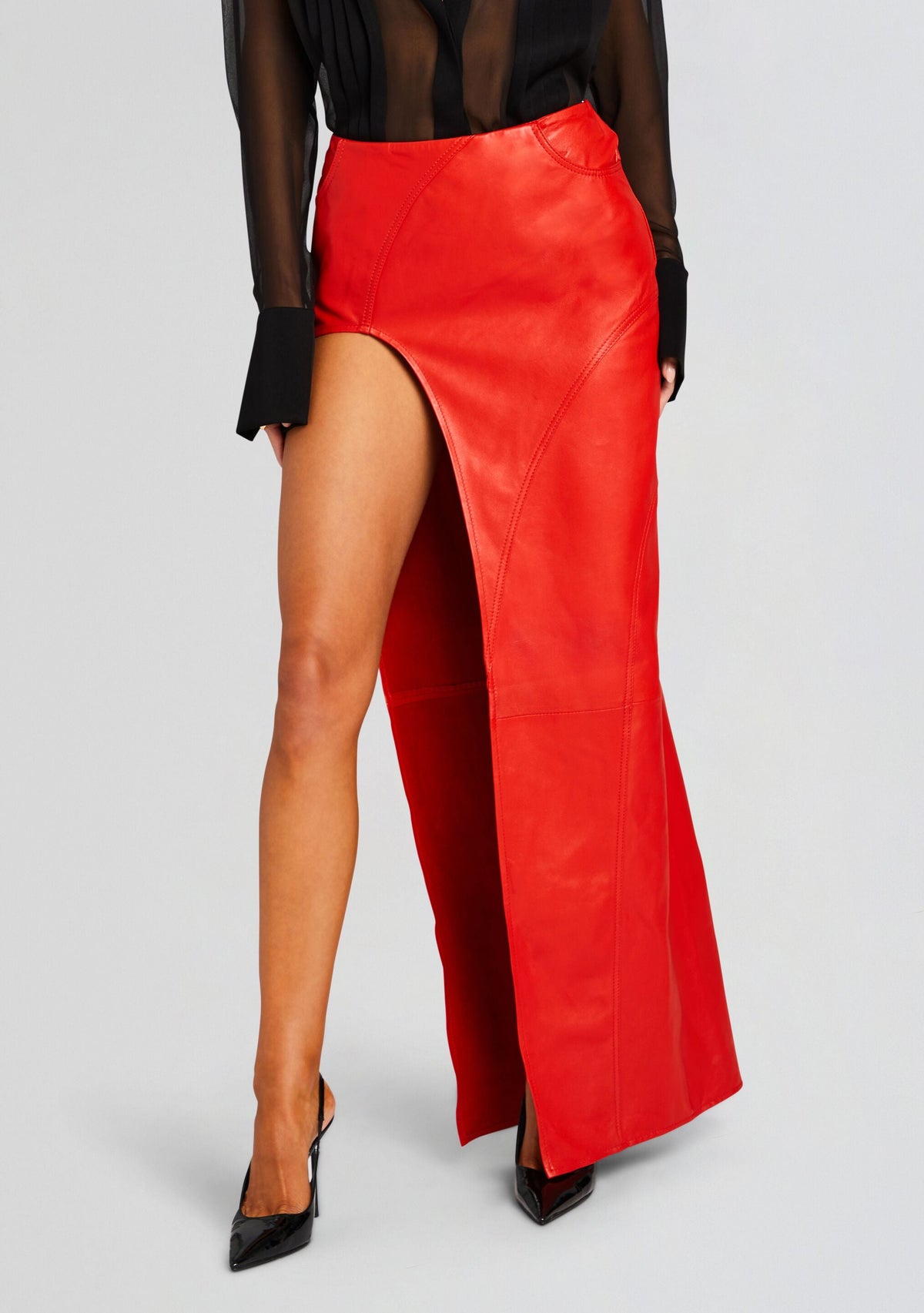Tash Skirt by retrofête in Fiery Red, product image 1