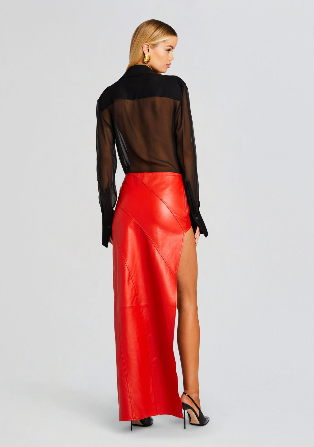Tash Skirt by retrofête in Fiery Red, product image 4