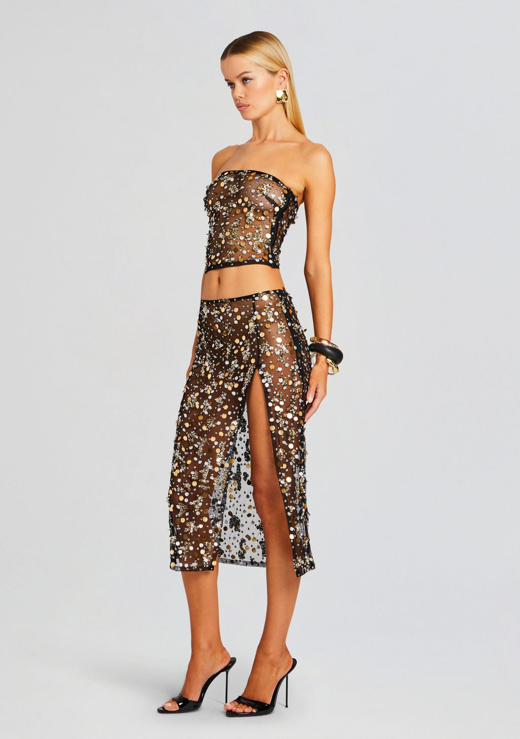 Mirage Top by retrofête in Black/Gold, product image 3