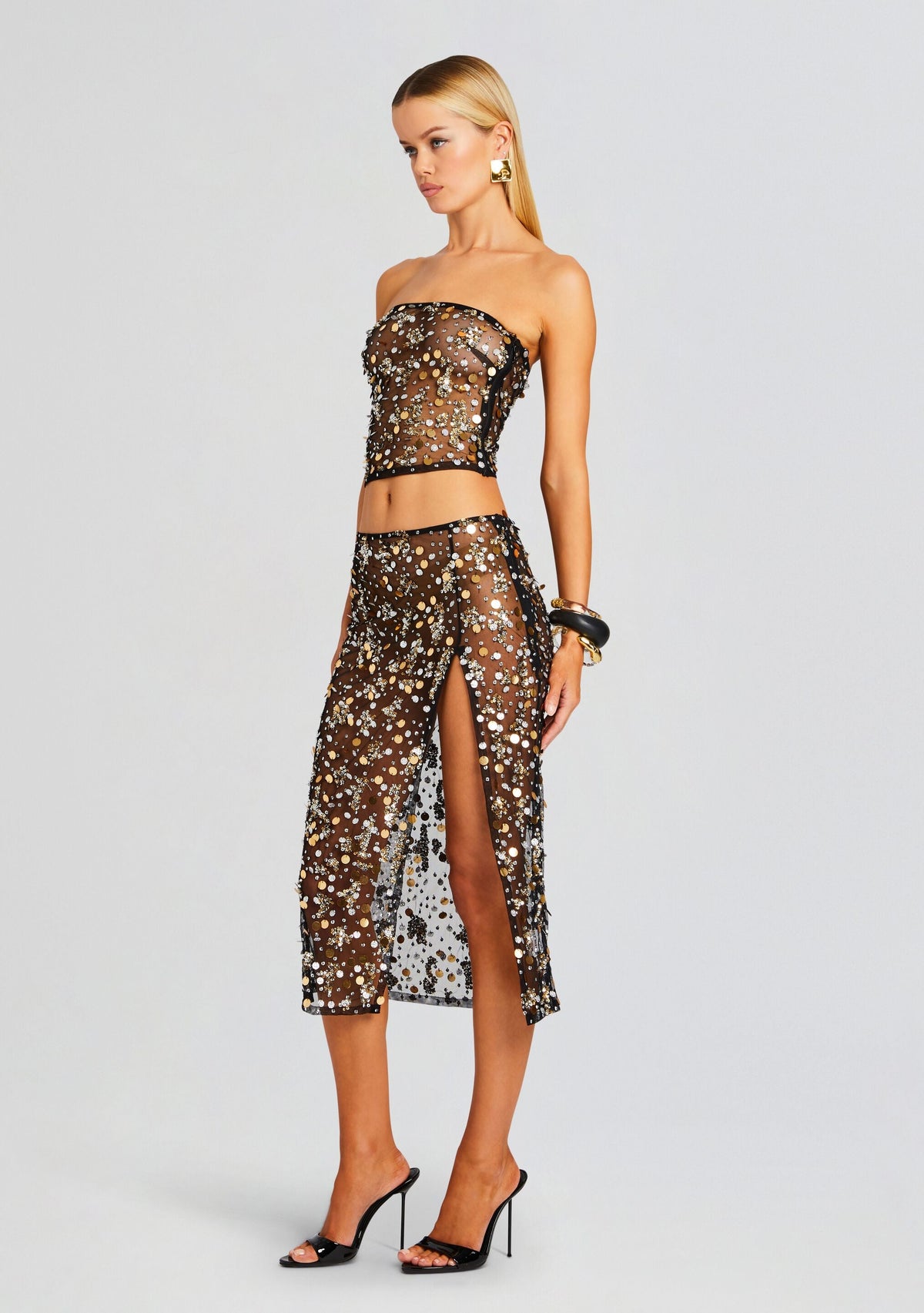 Mirage Top by retrofête in Black/Gold, product image 3