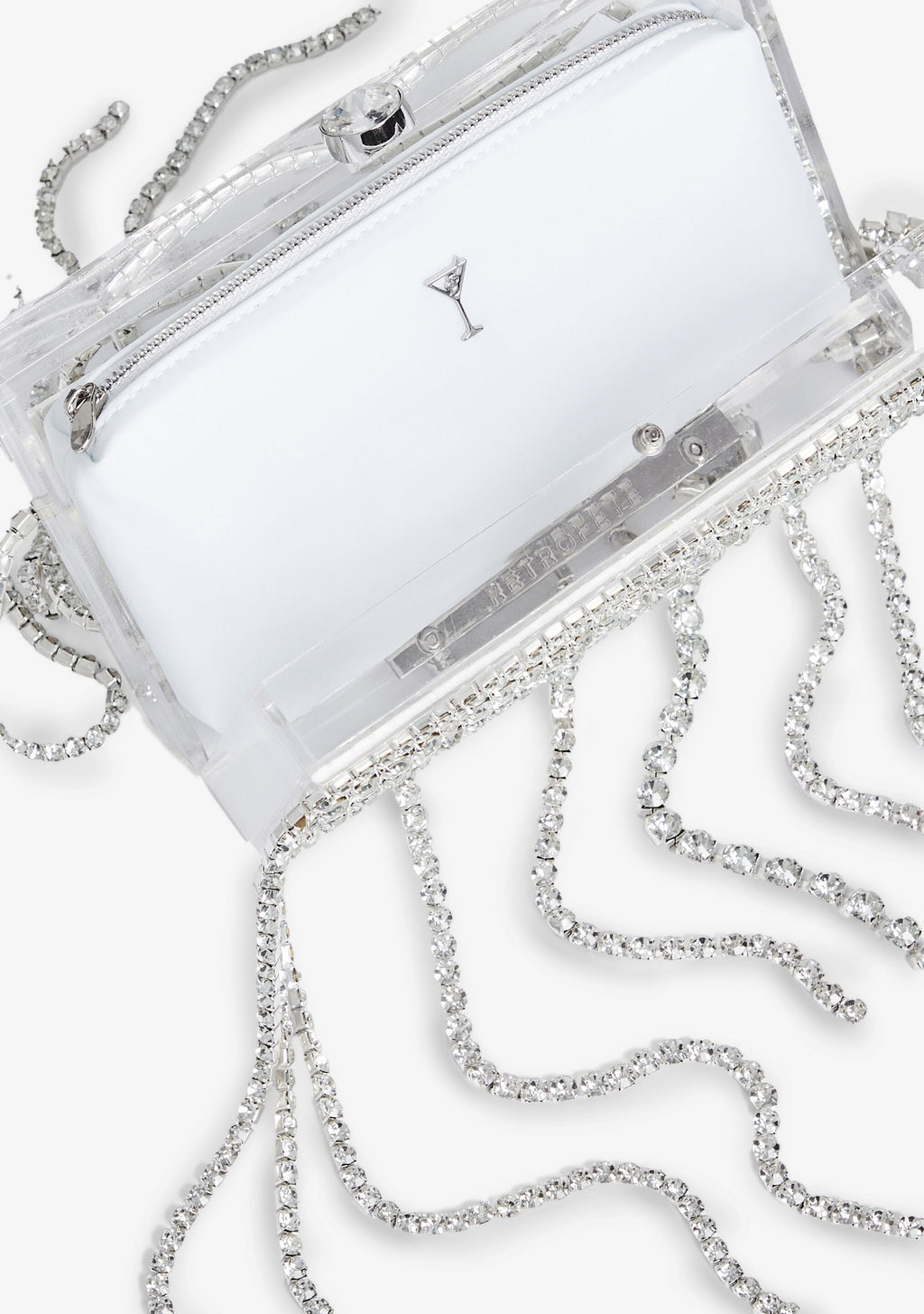 Georgina Crystal Bag by retrofête in Clear/Silver, product image 3