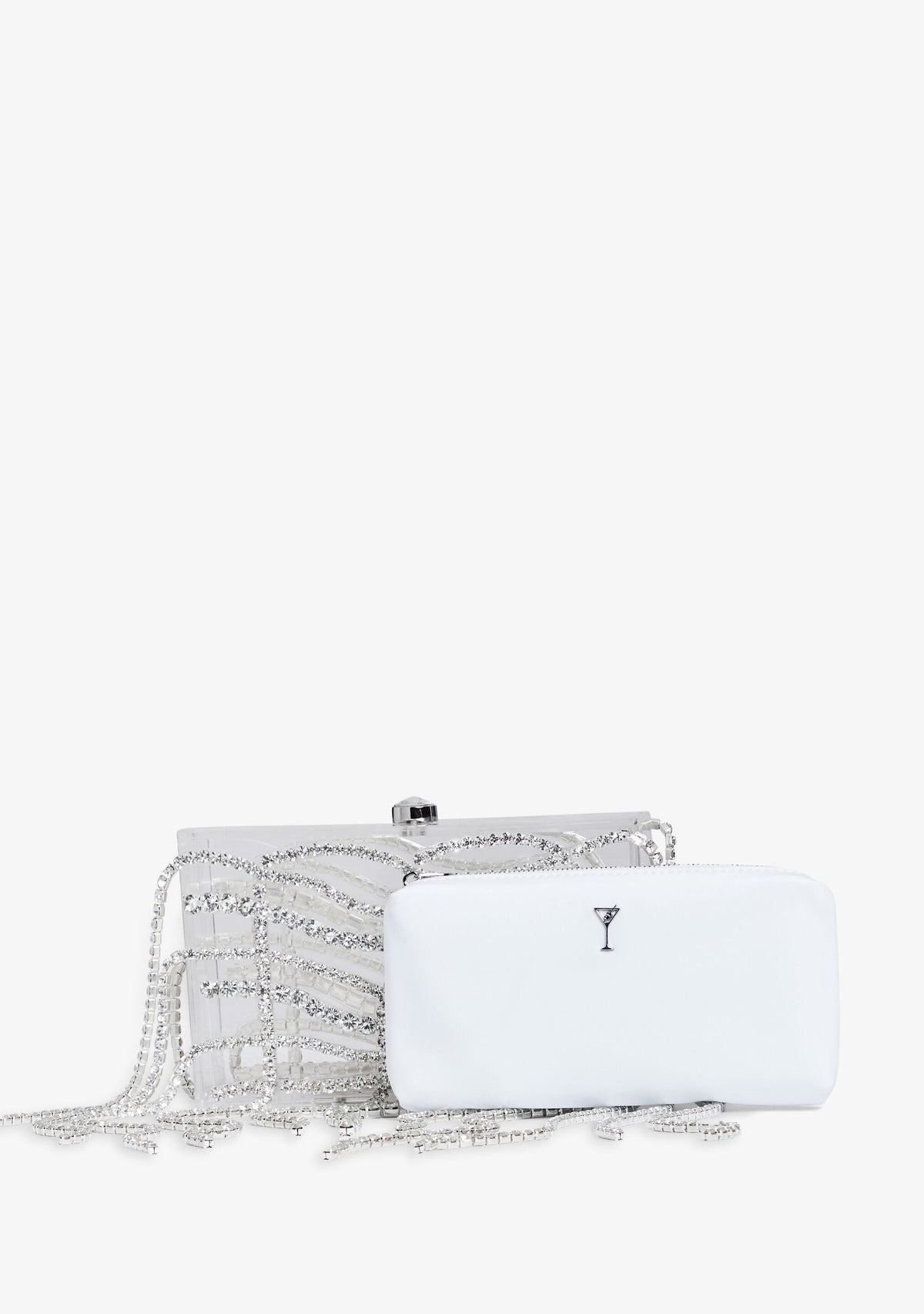 Georgina Crystal Bag by retrofête in Clear/Silver, product image 5
