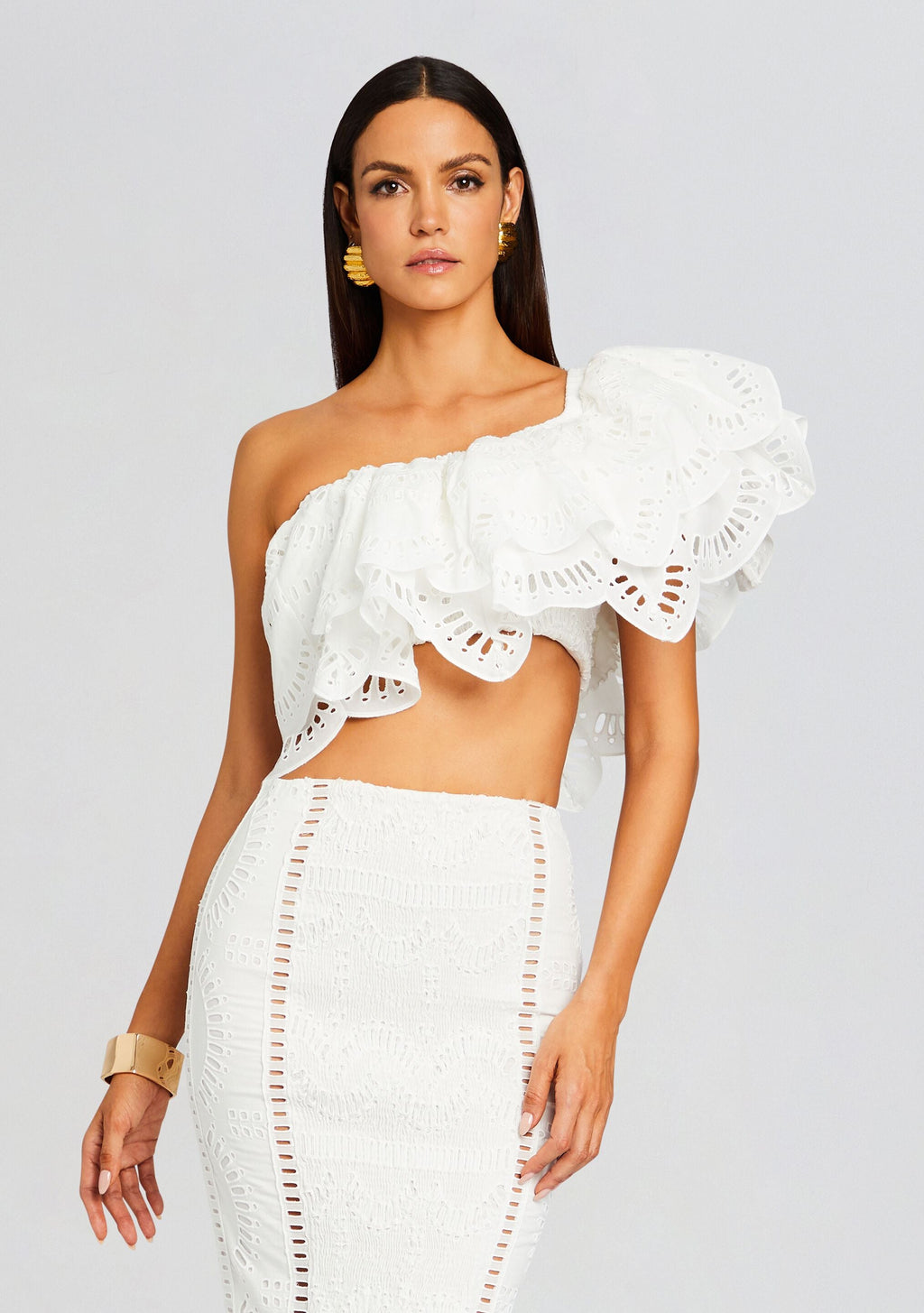 Collyk Top by Charo Ruiz in White Samoa, product image 1