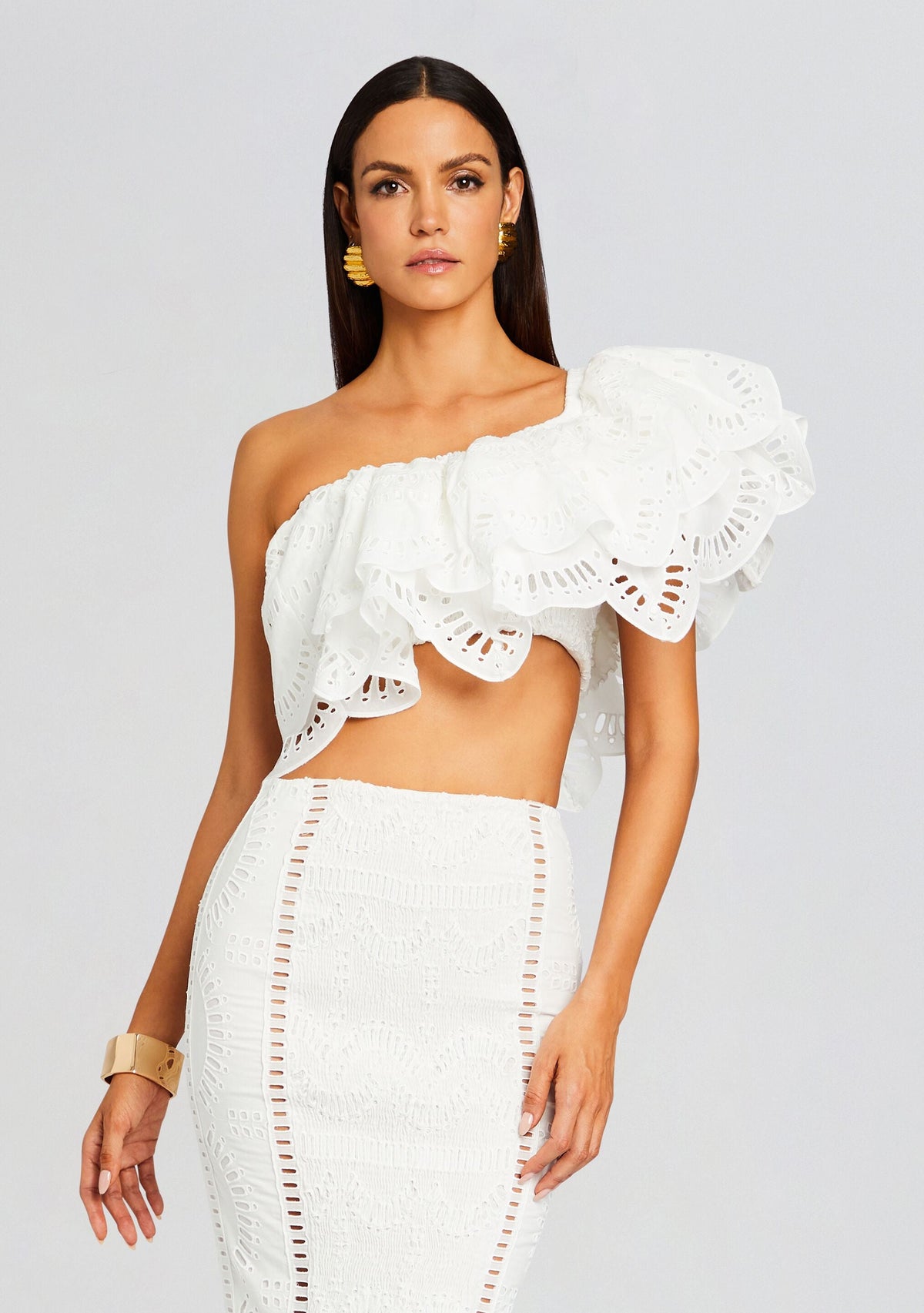 Collyk Top by Charo Ruiz in White Samoa, product image 1