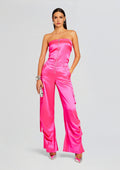 Estrella Cargo Jumpsuit by retrofête in Paradise Pink, product image 1