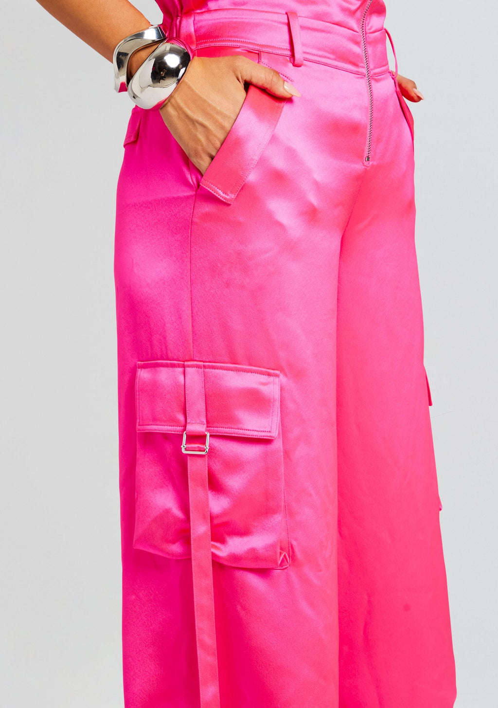 Estrella Cargo Jumpsuit by retrofête in Paradise Pink, product image 2