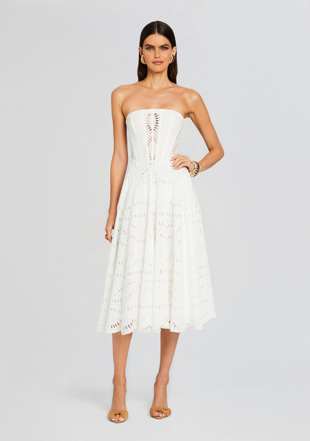 Galik Midi Dress by Charo Ruiz in White Samoa, product image 5